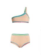 Matchesfashion.com Kiini - Luna Crochet Trim Triangle Bikini - Womens - Nude Multi