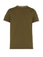 Matchesfashion.com Moncler - Tipped Cuff Cotton Jersey T Shirt - Mens - Green