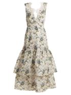 Brock Collection Lace-detail Floral-print Dress