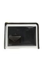 Matchesfashion.com Anya Hindmarch - Envelope Tpu And Grained-leather Pouch - Womens - Black