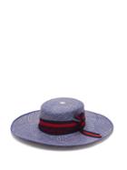 Sensi Studio Trinado Ribbon-trim Straw Boater Hat