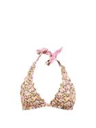 Marysia - Spring Scalloped Floral-print Bikini Top - Womens - Pink Floral
