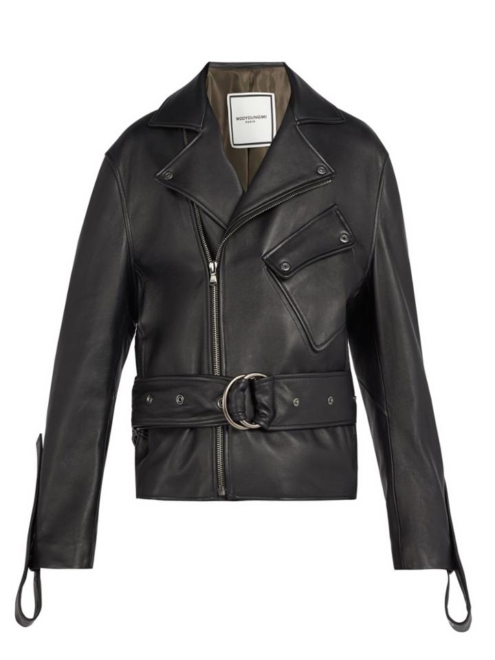 Wooyoungmi Belted Leather Jacket