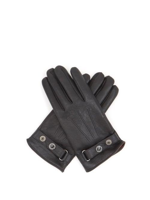 Alexander Mcqueen - Cashmere-lined Leather Gloves - Mens - Black