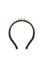 Miu Miu Faux Pearl-embellished Velvet Headband