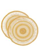Matchesfashion.com Sensi Studio - Set Of Two Shell-embellished Round Placemats - Womens - Beige
