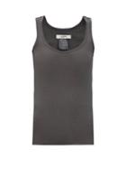 Matchesfashion.com Isabel Marant Toile - Louisanea Ribbed Silk-jersey Tank Top - Womens - Dark Grey