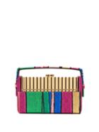 Matchesfashion.com Bienen-davis - Xenon Striped-brocade Minaudire Clutch - Womens - Multi