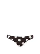 Matchesfashion.com Mara Hoffman - Kay Polka-dot Bikini Briefs - Womens - Black Print