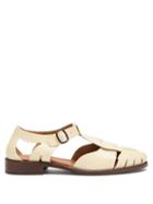 Hereu - Pesca Cutout Leather Sandals - Womens - Cream