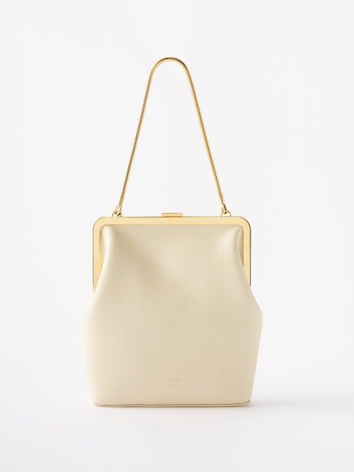 Khaite - Lilith Leather Shoulder Bag - Womens - Cream