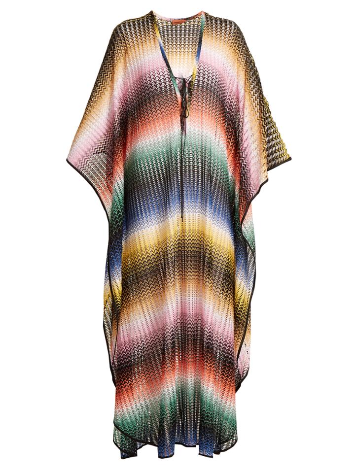 Missoni Mare Striped Lace-up Kaftan