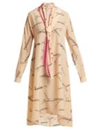 Natasha Zinko Tie-neck Silk-georgette Dress