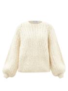 Jw Anderson - Bubble Balloon-sleeve Wool Sweater - Womens - Ivory