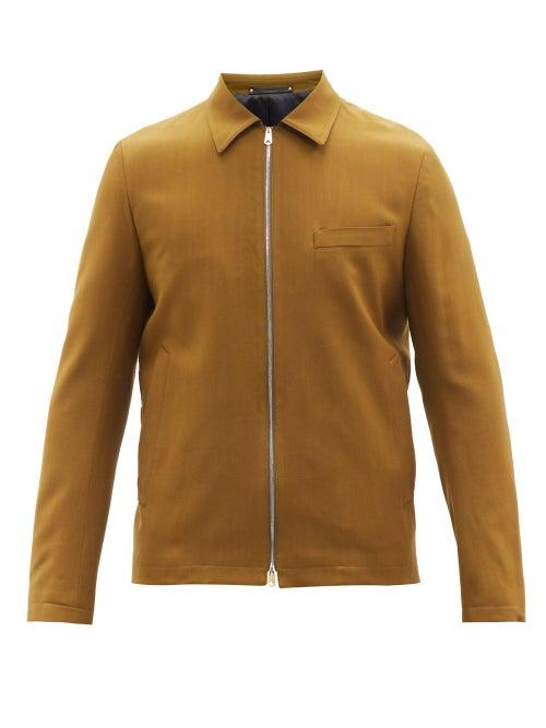Paul Smith - Zip-front Wool-twill Jacket - Mens - Green