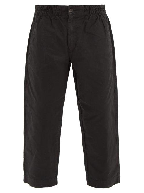 Matchesfashion.com Ymc - Dum Dum Organic Cotton-ripstop Cropped Trousers - Mens - Black