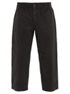 Matchesfashion.com Ymc - Dum Dum Organic Cotton-ripstop Cropped Trousers - Mens - Black