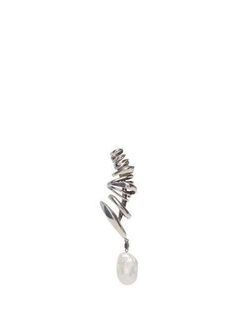 Alexander Mcqueen - Baroque-pearl Graduated Ear Cuff - Womens - Pearl