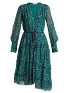 Matchesfashion.com Altuzarra - Isabel Floral Print Dress - Womens - Green Print
