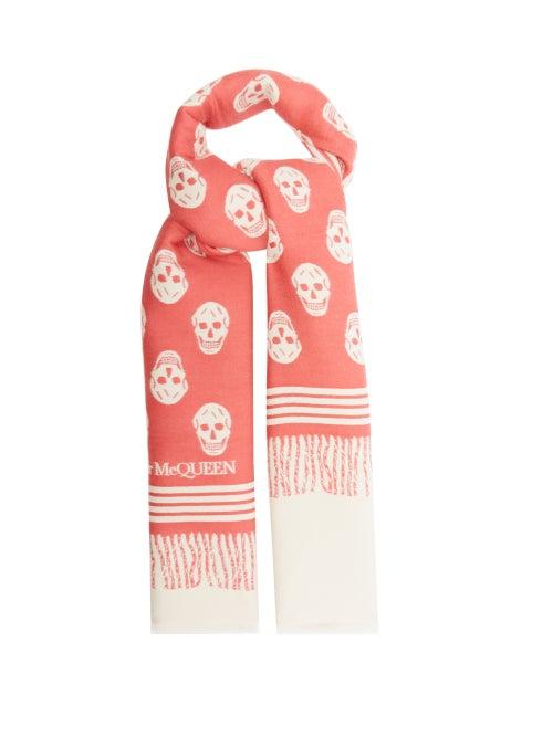 Alexander Mcqueen - Skull-jacquard Cashmere Scarf - Mens - Black
