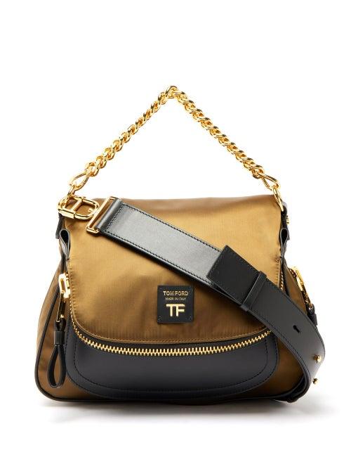 Tom Ford - Jennifer Medium Technical-shell Shoulder Bag - Womens - Khaki