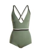 Matchesfashion.com Solid & Striped - The Alison Swimsuit - Womens - Khaki