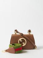 Gucci - New Blondie Small Web-stripe Leather Shoulder Bag - Womens - Tan