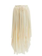 Matchesfashion.com Ann Demeulemeester - Nanette Asymmetric Jersey Skirt - Womens - Cream