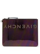 Matchesfashion.com Givenchy - Logo Iridescent Leather Pouch - Mens - Multi
