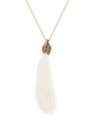 Matchesfashion.com Lanvin - Feather Embellished Swan Necklace - Womens - Ivory