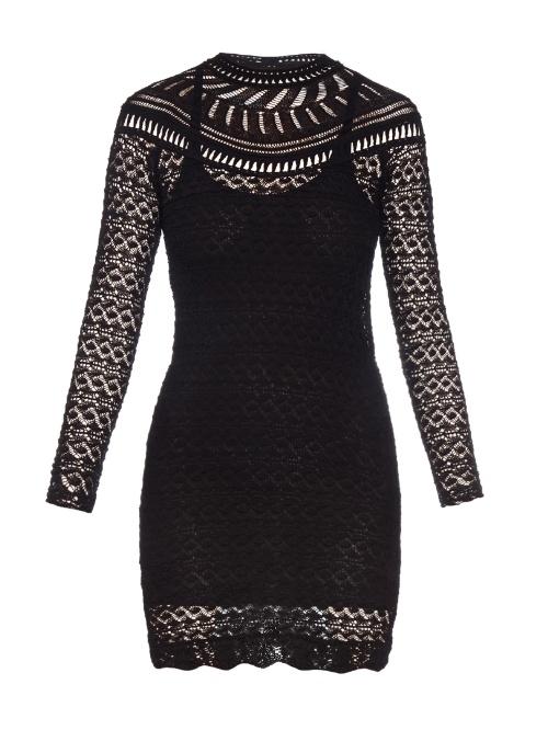 Isabel Marant Davy Long-sleeved Crochet-knit Dress