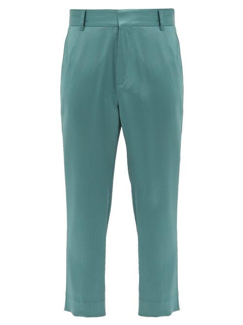 Matchesfashion.com Sies Marjan - Alex Cropped Satin Trousers - Mens - Green