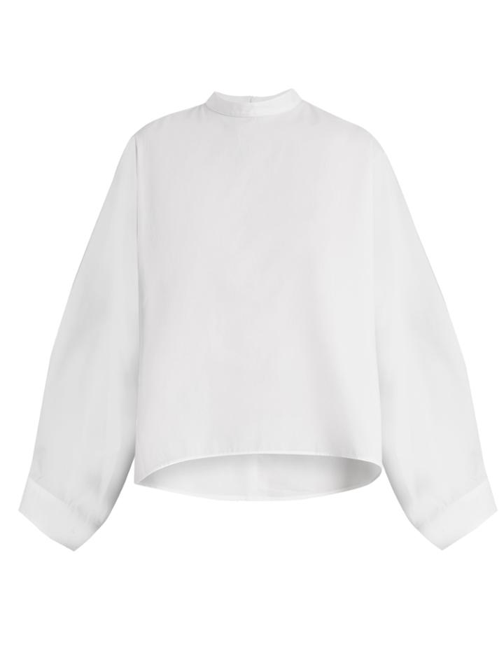 Mm6 By Maison Margiela Wide-sleeve Cotton-poplin Shirt