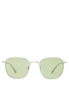 Matchesfashion.com The Row - X Oliver Peoples Board Meeting 2 Metal Sunglasses - Womens - Green