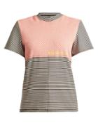 Matchesfashion.com Eckhaus Latta - Round Neck Striped Cotton Blend T Shirt - Womens - Multi