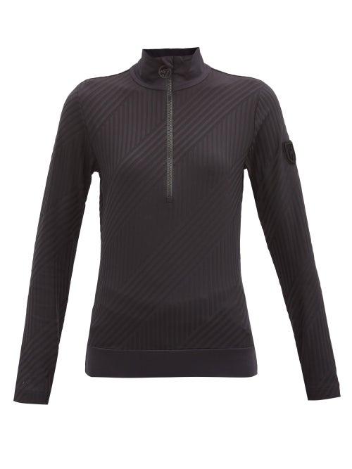 Matchesfashion.com Toni Sailer - Wieka Half-zip Jersey Thermal Top - Womens - Black