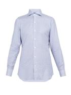 Matchesfashion.com Finamore 1925 - Check Cotton Shirt - Mens - Blue
