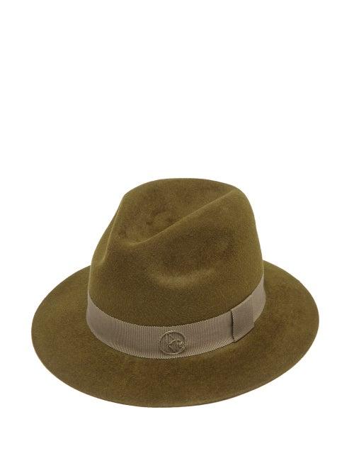 Ruslan Baginskiy - Grosgrain-trim Felt Fedora - Womens - Green