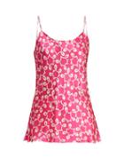 Matchesfashion.com Duro Olowu - Ivy Abstract Print Satin Cami Top - Womens - Pink White
