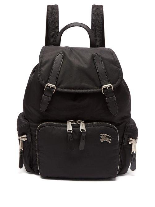 Matchesfashion.com Burberry - Aviator Equestrian Knight Nylon Backpack - Mens - Black