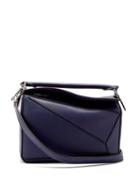 Matchesfashion.com Loewe - Puzzle Small Leather Bag - Womens - Navy