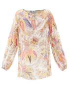 Matchesfashion.com Etro - Mykonos Paisley-print Cotton-blend Blouse - Womens - White Multi