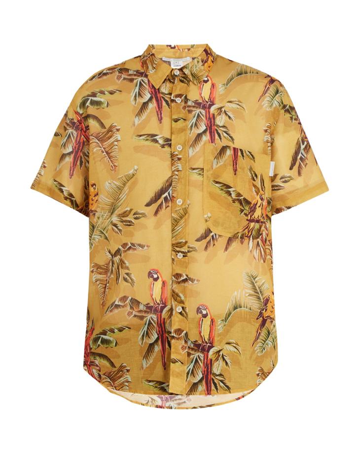 Stella Mccartney Tropical-print Short-sleeve Shirt