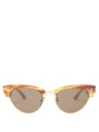 Matchesfashion.com Celine Eyewear - Round Frame Tortoiseshell Sunglasses - Womens - Tortoiseshell
