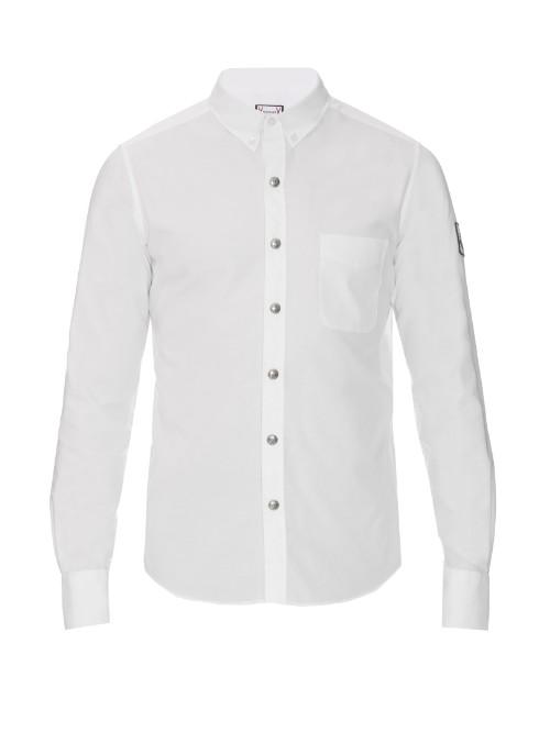 Moncler Gamme Bleu Button-down Collar Cotton Shirt