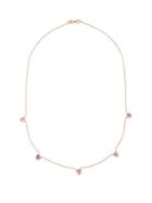 Ladies Fine Jewellery Shay - Heart Sapphire & 18kt Rose-gold Necklace - Womens - Pink Multi