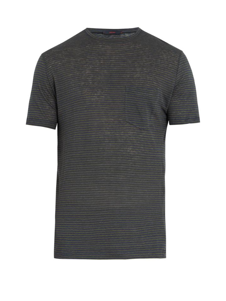 The Gigi Rodi Striped Linen-jersey T-shirt