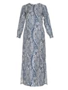La Doublej Editions Bandana Long-sleeved Silk Maxi Dress