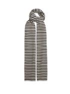 Extreme Cashmere - No.214 Link Striped Stretch-cashmere Scarf - Womens - Black & White