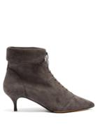 Tabitha Simmons Larkin Lace-up Suede Ankle Boots